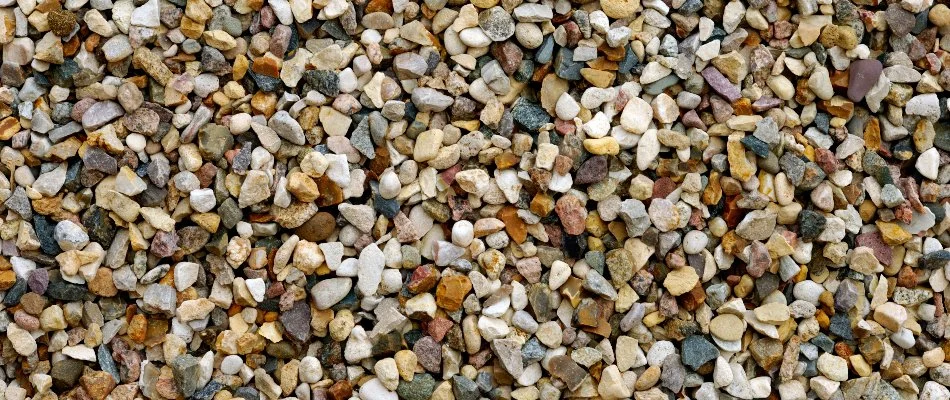 River gravel rocks with different colors in Louisville, KY.