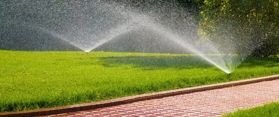 Sprinkler system on commercial property in Louisville, KY.